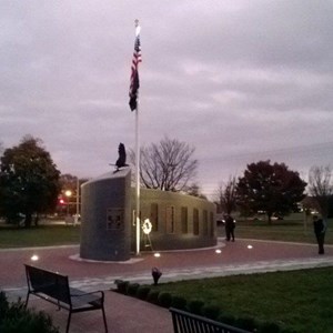 Monument At Night With Walkway