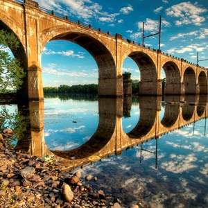 Delaware River, West Trenton Railroad Bridge By Josh Friedman
