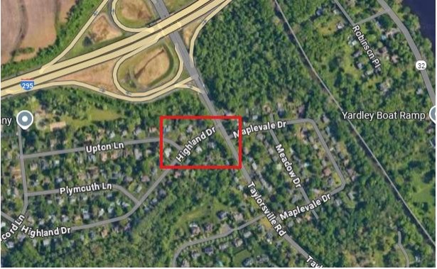 Highland Drive Drainage Improvements Area